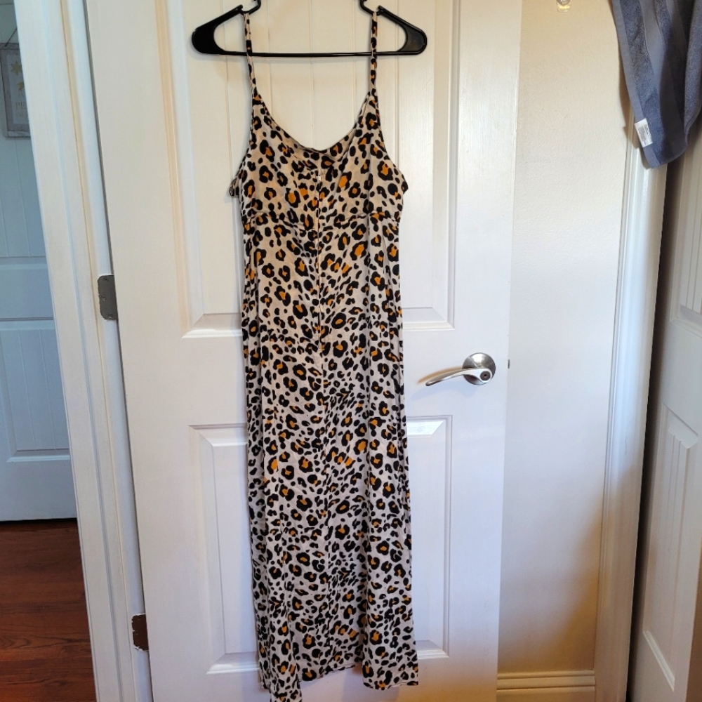 Cheetah print maxi dress